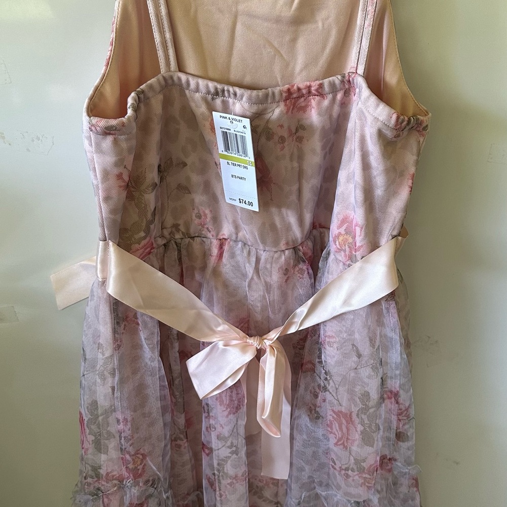 New with tag Pink Violet formal dress, color blush/mix, size 14 - Picture 2 of 6